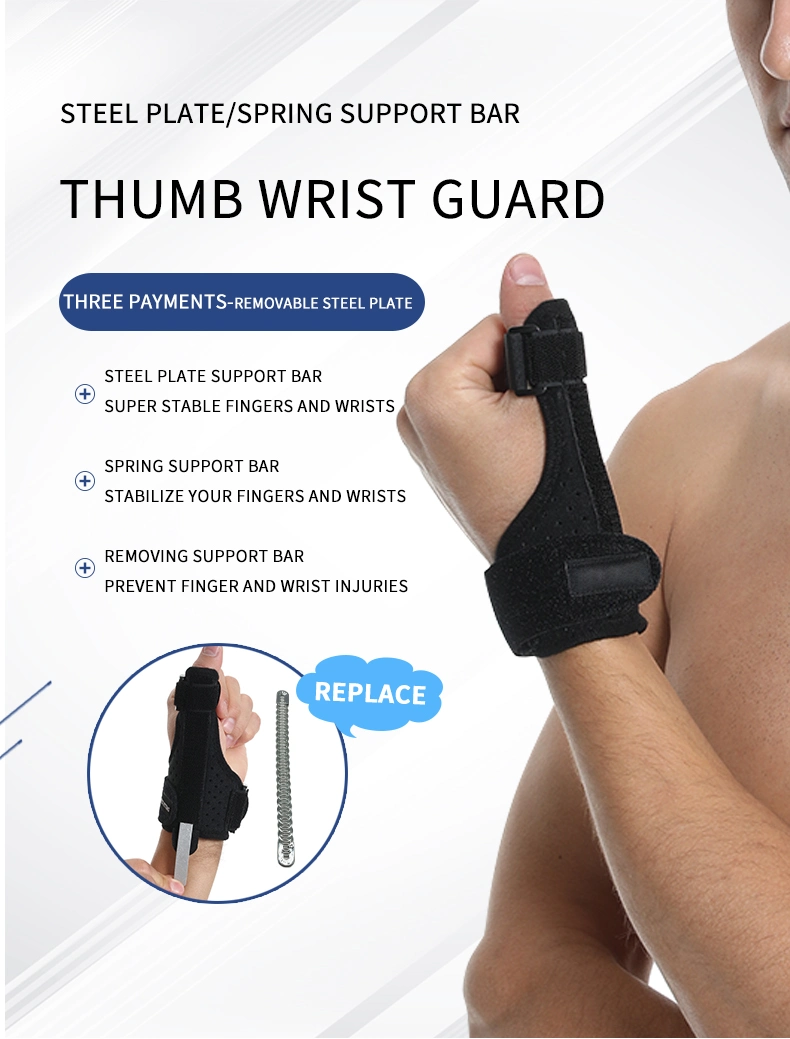 Popular Design Removable Finger Adjustable Wrist Support Thumb Wristbands Nylon Spandex