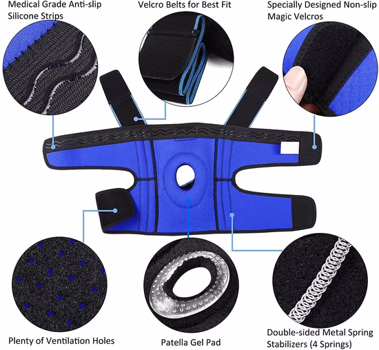 2178#2023 Vendita calda Comode ginocchiere elastiche Supporto per ginocchio a compressione per lo sport