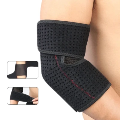 Gomitiera traspirante da tennis a compressione sportiva in neoprene regolabile