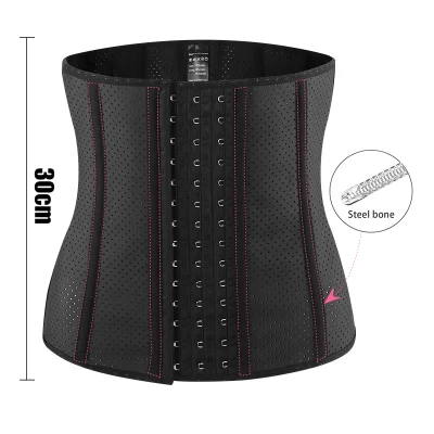 S-Shaper 25 Trainer per la vita in osso d'acciaio Compressione elastica regolabile Perdita di peso Fascia per la pancia in gomma Donna Sudore modellante in lattice